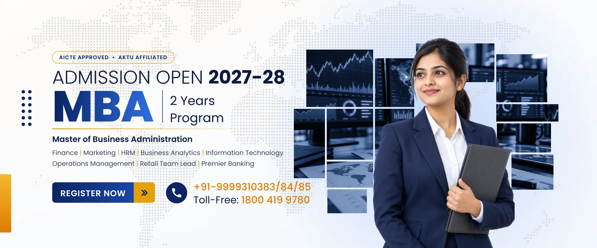 MBA admission open 2027-28 — Master of Business Administration, AICTE approved, AKTU affiliated