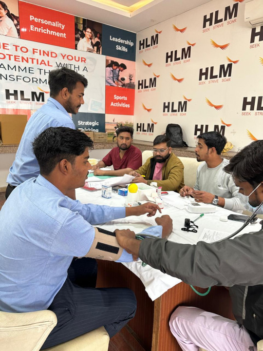 Rotary Club of Ghaziabad-North organized a blood donation camp at HLM College