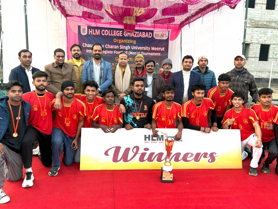 The football tournament of Meerut CCS University officially started at H.L.M. College