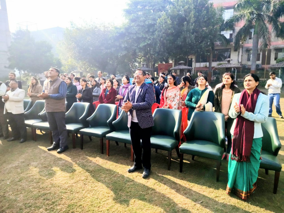 Republic Day Flag Hosting ceremony with HLM Staff 